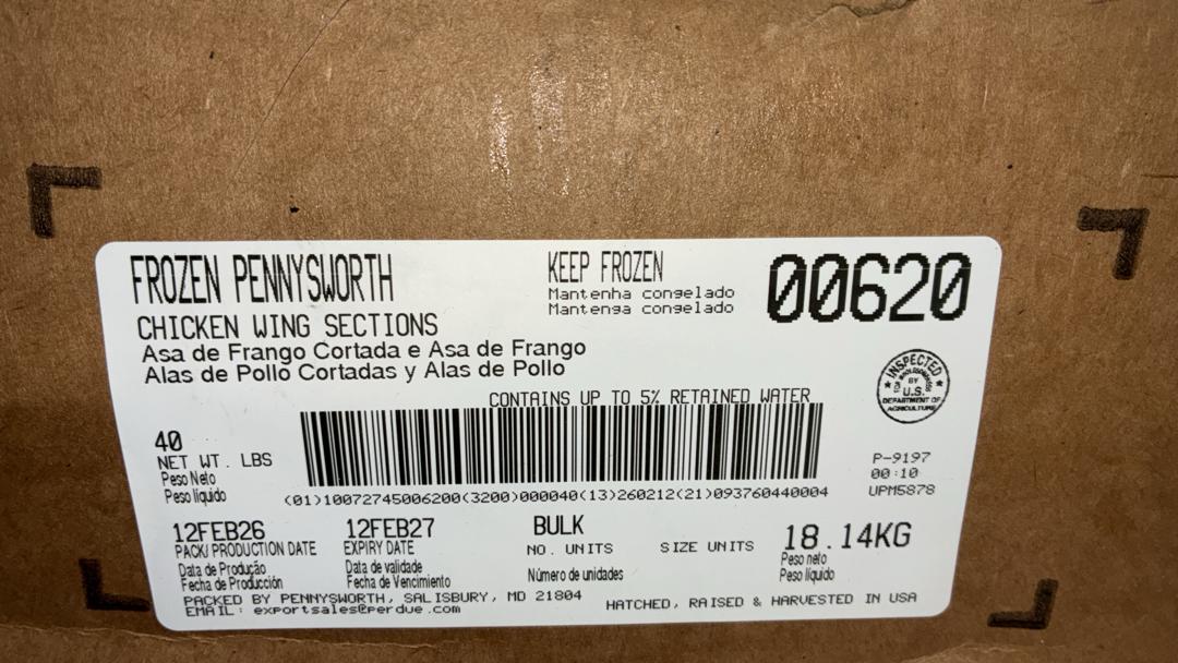 Pennysworth — Ailes — caisse 40 lb (photo réception)
